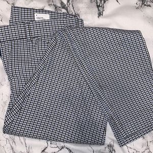 GAP Signature Skinny Ankle Blue Plaid Pant